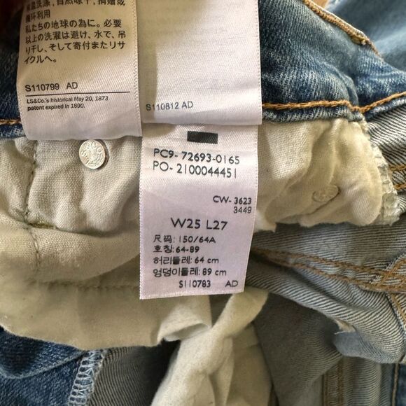 Levi’s Ribcage Straight Ankle Jeans 25 medium Wash - Picture 8 of 8
